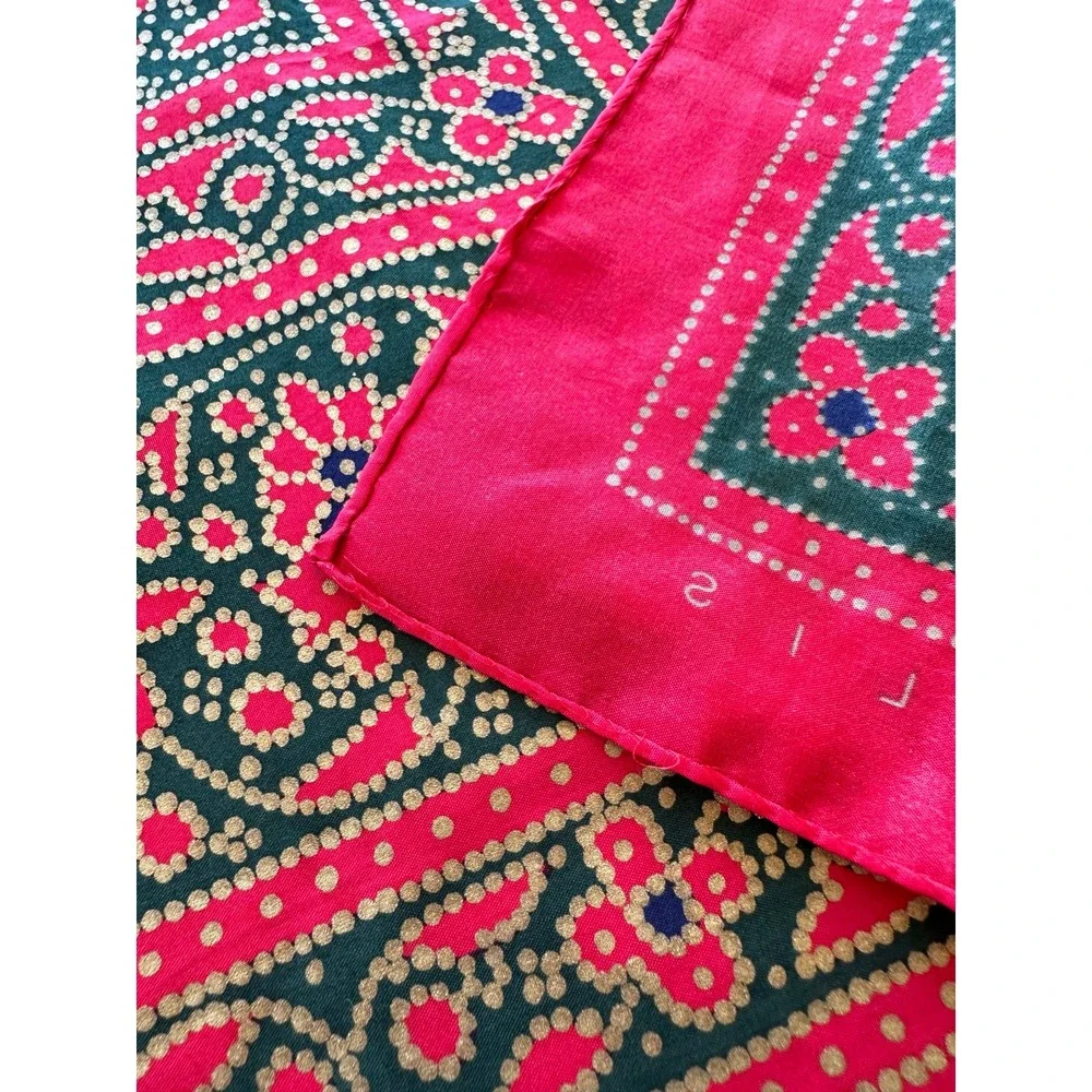 Vintage Perry Ellis red silk scarf